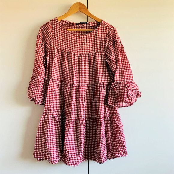 Zara Dresses & Skirts - Zara Red Gingham Dress